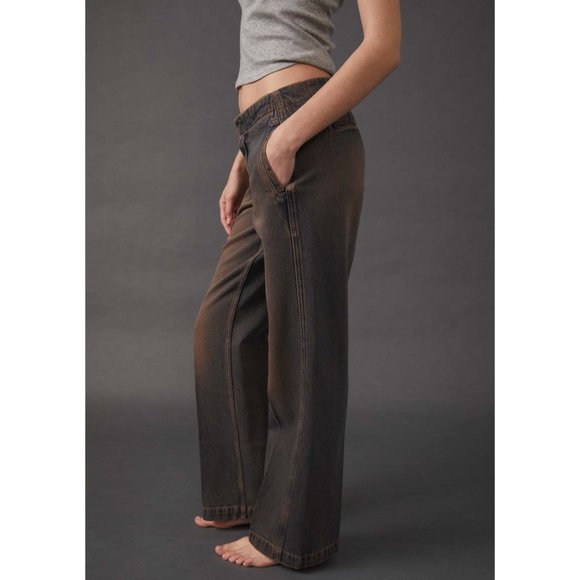 NWOT Free People Castella Low Rise Jeans / Back Alley Blue - Picture 3 of 8